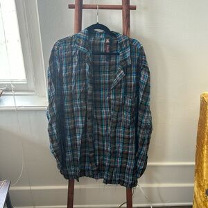 Savage X Fenty men’s tartan plaid sleep shirt